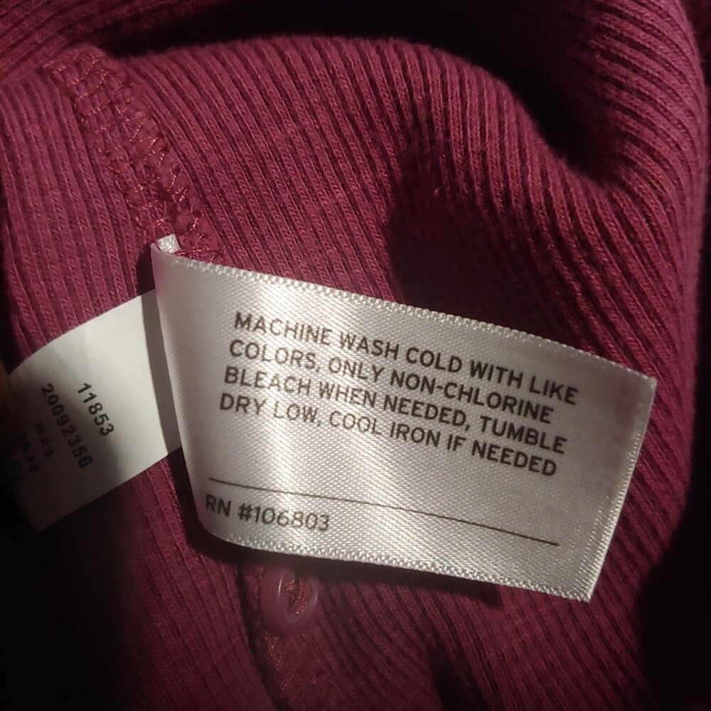 Duluth Ribbed Thermal L-Sleeve Shirt Camping Outdoors Walking Comfy Cranberry M - Picture 7 of 7